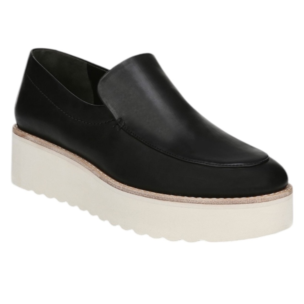 Black Platform Slip-On Vince Loafer Size 10